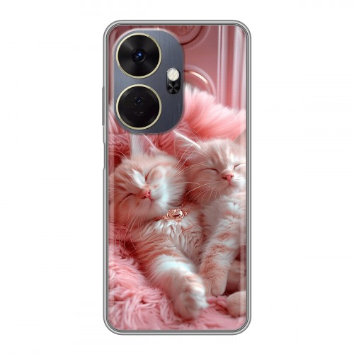 Дизайнерский силиконовый чехол для Itel P55 Plus котята котики