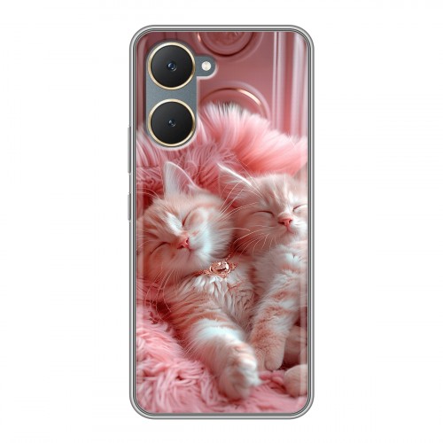 Дизайнерский силиконовый чехол для Vivo Y03 котята котики