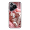 Дизайнерский силиконовый чехол для Huawei Pura 70 котята котики