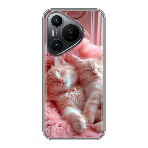 Дизайнерский силиконовый чехол для Huawei Pura 70 котята котики
