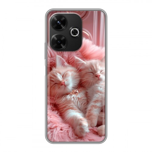 Дизайнерский силиконовый чехол для RedMi 13 4G котята котики