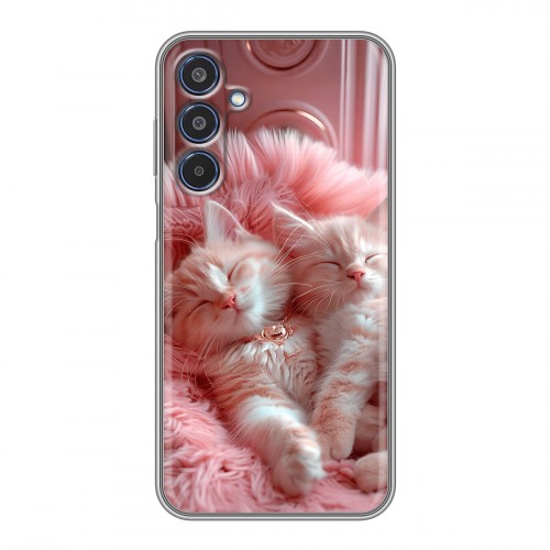 Дизайнерский силиконовый чехол для Samsung Galaxy M35 котята котики