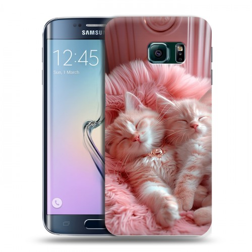 Дизайнерский силиконовый чехол для Samsung Galaxy S6 Edge котята котики