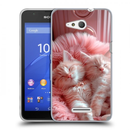 Дизайнерский пластиковый чехол для Sony Xperia E4g котята котики
