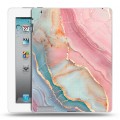 Дизайнерский пластиковый чехол для Ipad 2/3/4 розовый мрамор