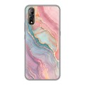 Дизайнерский силиконовый с усиленными углами чехол для Vivo V17 Neo розовый мрамор