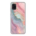 Дизайнерский силиконовый чехол для Samsung Galaxy A31 розовый мрамор