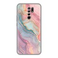 Дизайнерский силиконовый чехол для Xiaomi RedMi 9 розовый мрамор