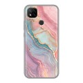 Дизайнерский силиконовый чехол для Xiaomi RedMi 9C розовый мрамор