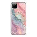 Дизайнерский силиконовый чехол для Realme C11 розовый мрамор