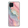 Дизайнерский силиконовый чехол для Samsung Galaxy A22 розовый мрамор