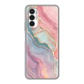 Дизайнерский силиконовый чехол для Tecno Pova 3 розовый мрамор