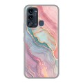 Дизайнерский силиконовый чехол для Itel Vision 3 розовый мрамор
