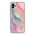 Дизайнерский силиконовый чехол для Samsung Galaxy A04 розовый мрамор
