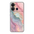 Дизайнерский силиконовый чехол для Itel P40 розовый мрамор