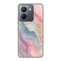 Дизайнерский силиконовый чехол для Vivo Y36 розовый мрамор