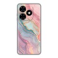 Дизайнерский силиконовый чехол для Tecno Spark Go 2024 розовый мрамор