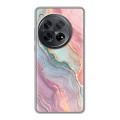 Дизайнерский силиконовый чехол для OnePlus 12 розовый мрамор