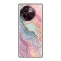 Дизайнерский силиконовый чехол для Vivo V30e розовый мрамор