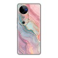 Дизайнерский силиконовый чехол для Vivo V40 5G розовый мрамор