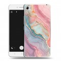 Дизайнерский пластиковый чехол для Lenovo S90 розовый мрамор