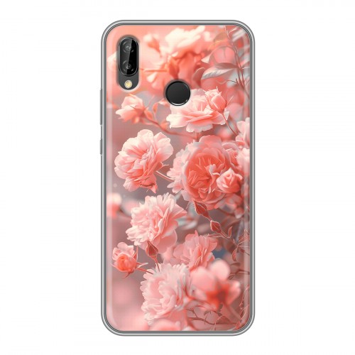Дизайнерский силиконовый чехол для Huawei P20 Lite Розы цветы