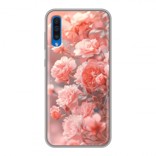 Дизайнерский силиконовый чехол для Samsung Galaxy A50 Розы цветы