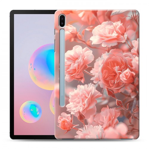 Дизайнерский силиконовый чехол для Samsung Galaxy Tab S6 Розы цветы