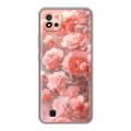 Дизайнерский силиконовый чехол для Realme C20 Розы цветы
