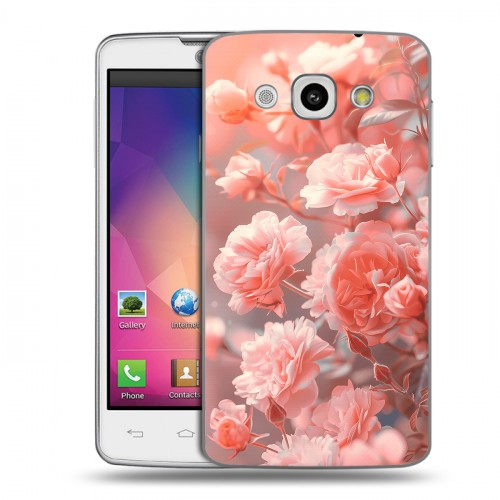 Дизайнерский пластиковый чехол для LG L60 Розы цветы