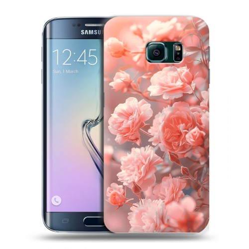 Дизайнерский силиконовый чехол для Samsung Galaxy S6 Edge Розы цветы