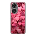 Дизайнерский силиконовый чехол для Huawei Nova 11 SE розовые сердечки