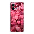 Дизайнерский силиконовый чехол для Vivo Y28 розовые сердечки