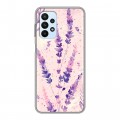 Дизайнерский силиконовый с усиленными углами чехол для Samsung Galaxy A23 цветы лаванда