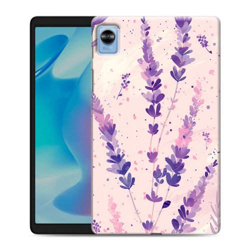Дизайнерский силиконовый чехол для Realme Pad Mini цветы лаванда