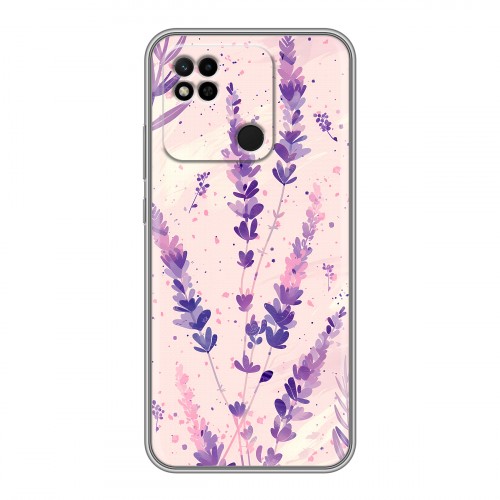 Дизайнерский силиконовый чехол для Xiaomi Redmi 10A цветы лаванда
