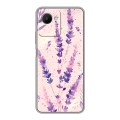 Дизайнерский силиконовый чехол для Realme C30s цветы лаванда