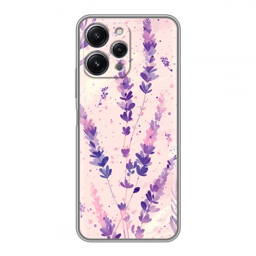 Дизайнерский силиконовый чехол для Xiaomi RedMi 12 цветы лаванда