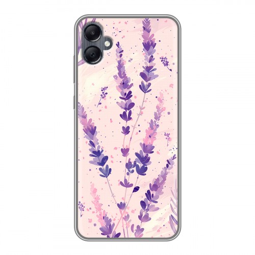Дизайнерский силиконовый чехол для Samsung Galaxy A05 цветы лаванда