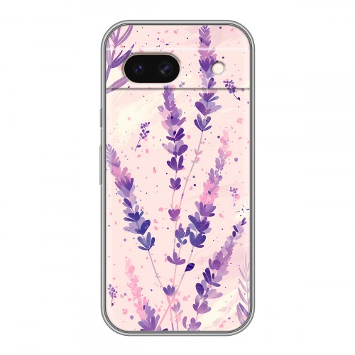 Дизайнерский силиконовый чехол для Google Pixel 8a цветы лаванда