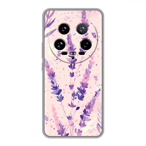 Дизайнерский пластиковый чехол для Xiaomi 14 Ultra цветы лаванда