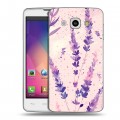 Дизайнерский пластиковый чехол для LG L60 цветы лаванда