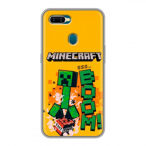 Дизайнерский силиконовый чехол для OPPO AX7 Майнкрафт Minecraft