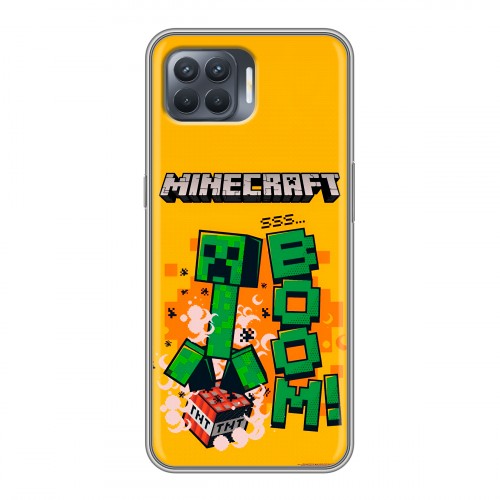 Дизайнерский силиконовый чехол для OPPO Reno4 Lite Майнкрафт Minecraft