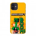Дизайнерский силиконовый чехол для Iphone 12 Майнкрафт Minecraft