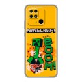 Дизайнерский силиконовый чехол для Xiaomi Redmi 10C Майнкрафт Minecraft