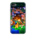 Дизайнерский силиконовый чехол для Iphone 7 Майнкрафт Minecraft
