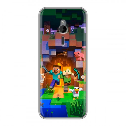 Дизайнерский силиконовый чехол для Nokia 230 Майнкрафт Minecraft
