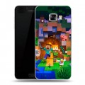 Дизайнерский пластиковый чехол для Samsung Galaxy C5 Майнкрафт Minecraft