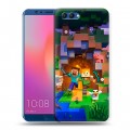 Дизайнерский пластиковый чехол для Huawei Honor View 10 Майнкрафт Minecraft